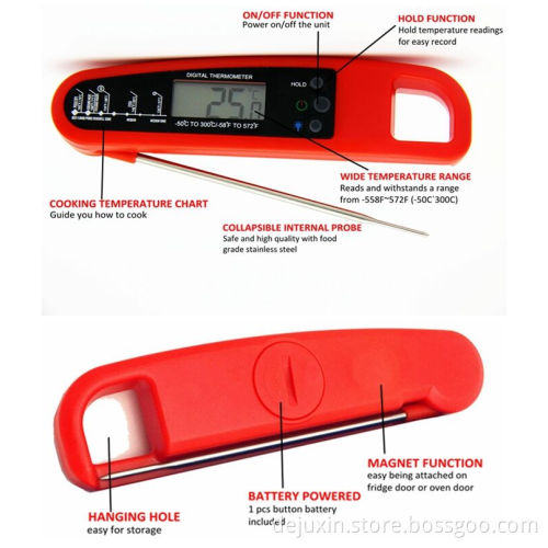 2016 Newest Design Digital Super Fast Pizza Oven Temperature Gauge, barbeque thermometer probe